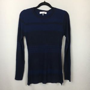NWT John + Jenn Navy Striped Tunic Sweater